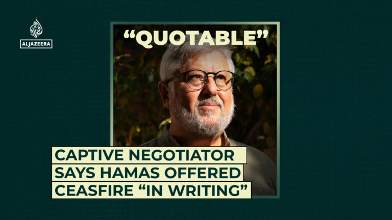 Captive negotiator says he received written ceasefire proposal from Hamas